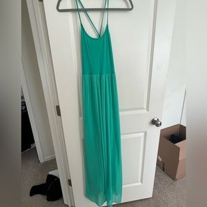 free people teal blue maxi dress